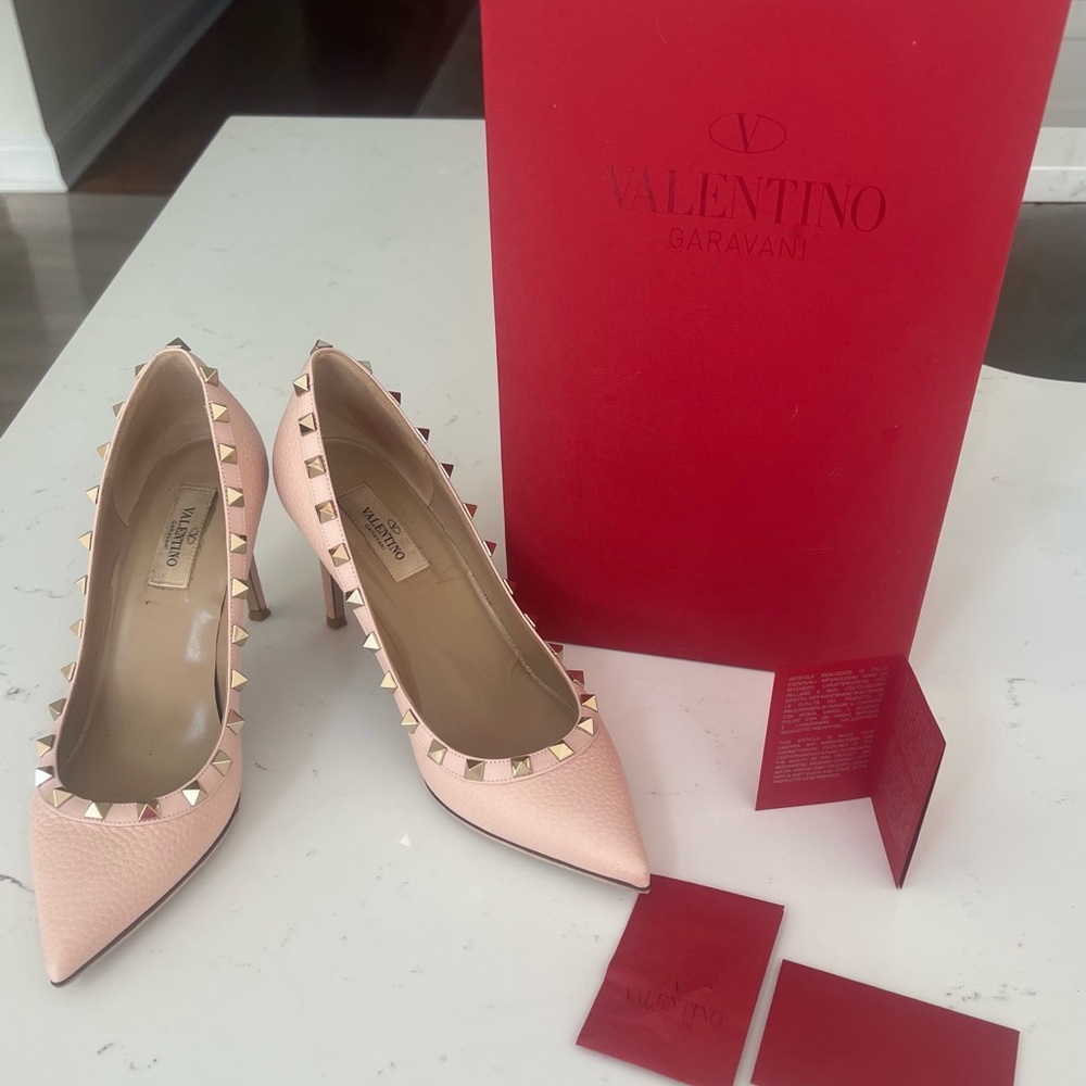 Valentino Garavani Blush Pink Rockstud Heels